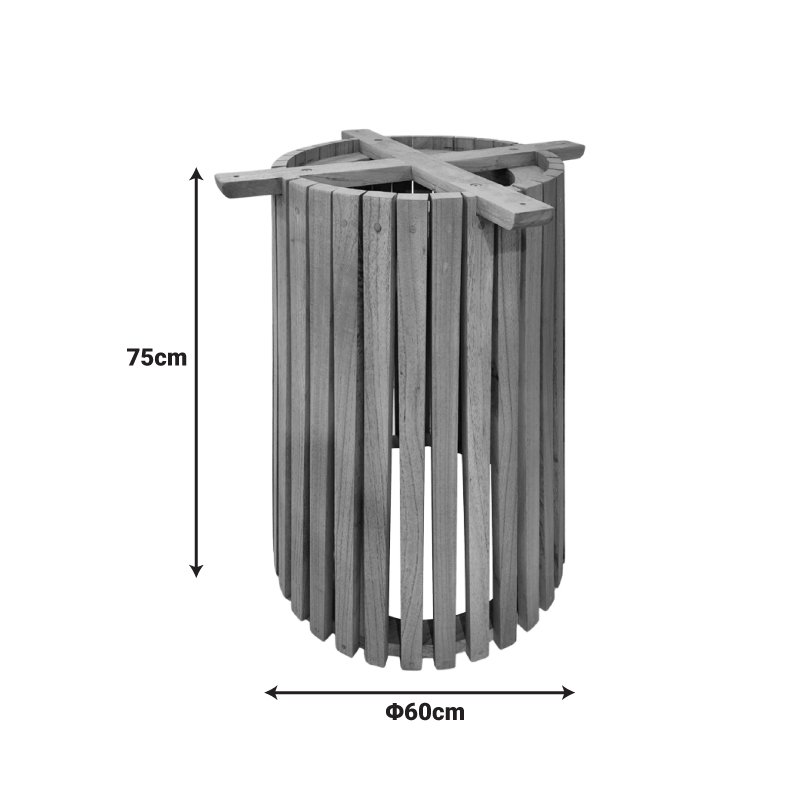 Βάση τραπεζιού εσωτερικού χώρου Galy I pakoworld mindi ξύλο σε φυσική απόχρωση Φ60x75εκ