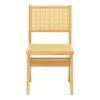 Καρέκλα Winslow pakoworld rubberwood-rattan σε φυσική απόχρωση 46x58x80εκ