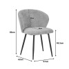 Καρέκλα Karg pakoworld camel ύφασμα-πόδι μαύρο μέταλλο 57x62x80εκ