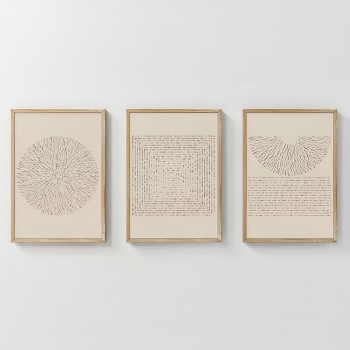 Πίνακας Fouldy  pakoworld τρίπτυχος με ψηφιακή εκτύπωση και πλαίσιο 33x1.5x48εκ