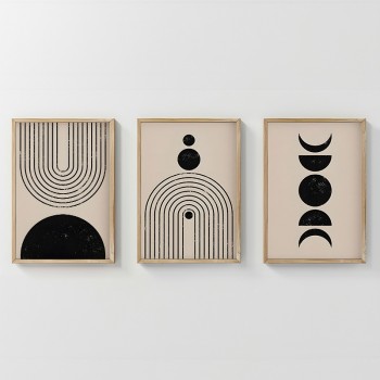 Πίνακας Aregon  pakoworld τρίπτυχος με ψηφιακή εκτύπωση και πλαίσιο 33x1.5x48εκ