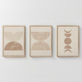 Πίνακας Klipen  pakoworld τρίπτυχος με ψηφιακή εκτύπωση και πλαίσιο 33x1.5x48εκ