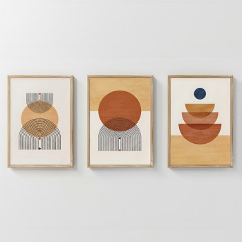 Πίνακας Mireta pakoworld τρίπτυχος με ψηφιακή εκτύπωση και πλαίσιο 33x1.5x48εκ