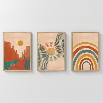 Πίνακας Delea pakoworld τρίπτυχος με ψηφιακή εκτύπωση και πλαίσιο 33x1.5x48εκ