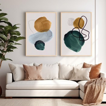 Πίνακας Cerzen pakoworld δίπτυχος με ψηφιακή εκτύπωση και πλαίσιο 33x1.5x48εκ