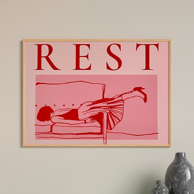 Πίνακας Restika pakoworld με ψηφιακή εκτύπωση και πλαίσιο 48x1.5x33εκ