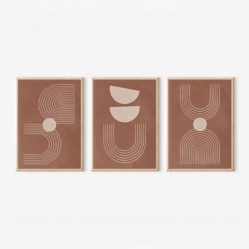 Πίνακας Banba  pakoworld τρίπτυχος με ψηφιακή εκτύπωση και πλαίσιο 33x1.5x48εκ