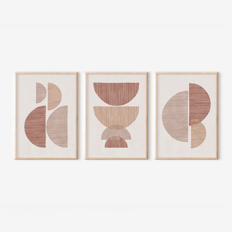 Πίνακας Peria  pakoworld τρίπτυχος με ψηφιακή εκτύπωση και πλαίσιο 33x1.5x48εκ