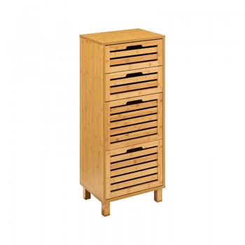 Συρταριέρα Sicela pakoworld μπαμπού σε φυσική απόχρωση 40x30x97.5εκ