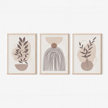 Πίνακας Frendy  pakoworld τρίπτυχος με ψηφιακή εκτύπωση και πλαίσιο 33x1.5x48εκ