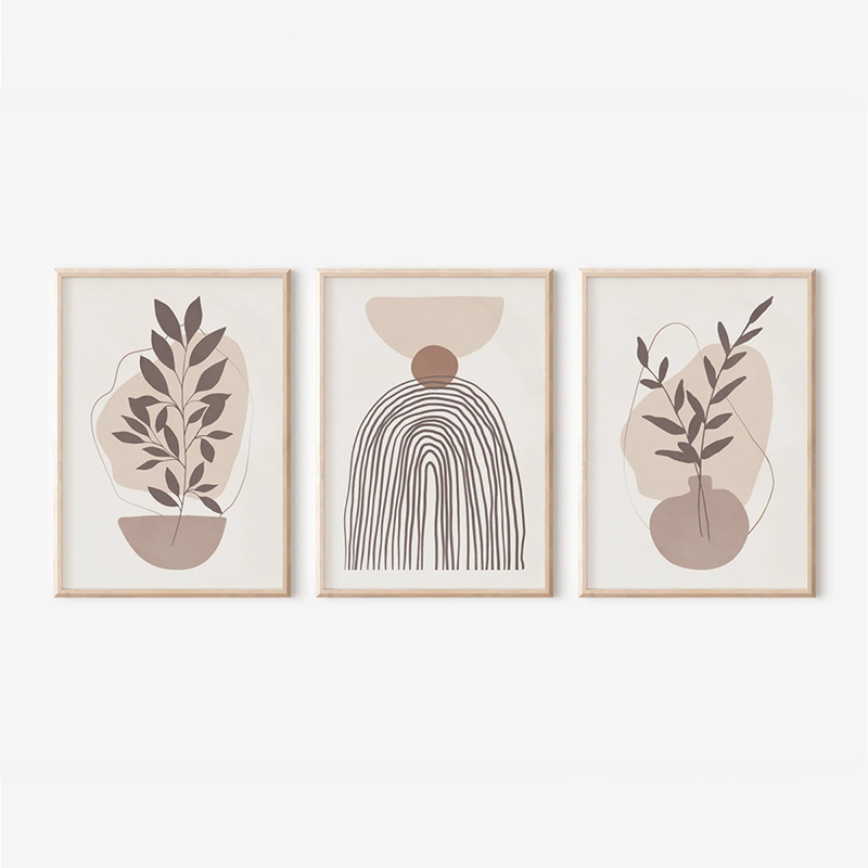 Πίνακας Frendy  pakoworld τρίπτυχος με ψηφιακή εκτύπωση και πλαίσιο 33x1.5x48εκ