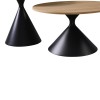 Τραπέζια σαλονιού Hemena pakoworld σετ 2τεμ σε μαύρη-φυσική απόχρωση