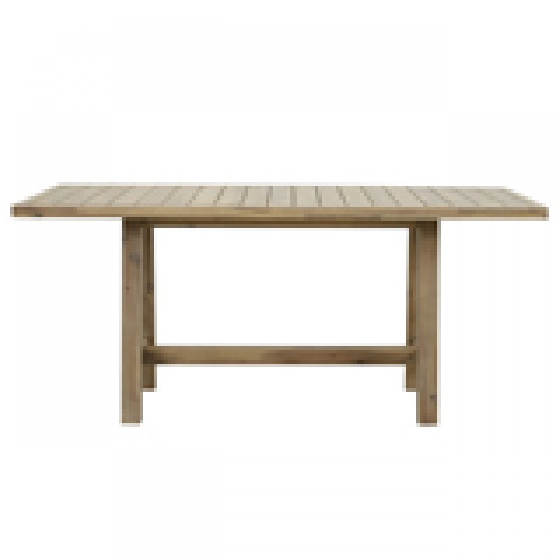 Τραπέζι Malibu pakoworld μασίφ ξύλο ακακίας σε φυσική απόχρωση 180x90x75εκ