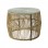 Τραπέζι Adela pakoworld pe wicker-γυαλί σε φυσική απόχρωση Φ47x38εκ