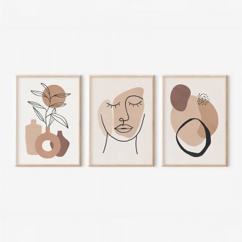 Πίνακας Grende pakoworld τρίπτυχος με ψηφιακή εκτύπωση και πλαίσιο 33x1.5x48εκ