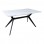 Τραπέζι Ezali pakoworld mdf λευκή όψη μαρμάρου με μαύρα μεταλλικά πόδια 140x80x75εκ