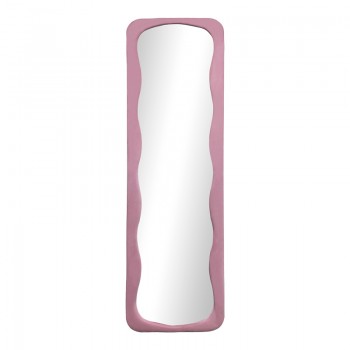 Καθρέπτης Lezour pakoworld βελούδο σε σάπιο μήλο απόχρωση 50x5x170εκ