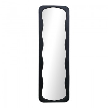 Καθρέπτης Lezour pakoworld βελούδο σε μαύρη απόχρωση 50x5x170εκ