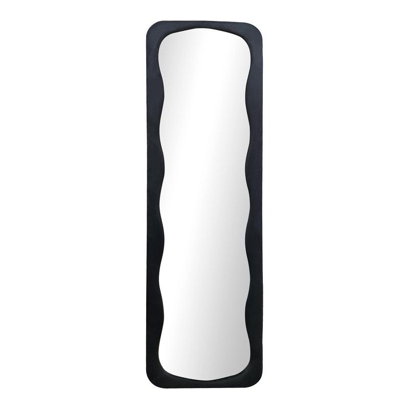Καθρέπτης Lezour pakoworld βελούδο σε μαύρη απόχρωση 50x5x170εκ