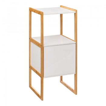 Ντουλάπι τοίχου χαμηλό Derfen pakoworld σε λευκή-φυσική απόχρωση 33x33x80εκ