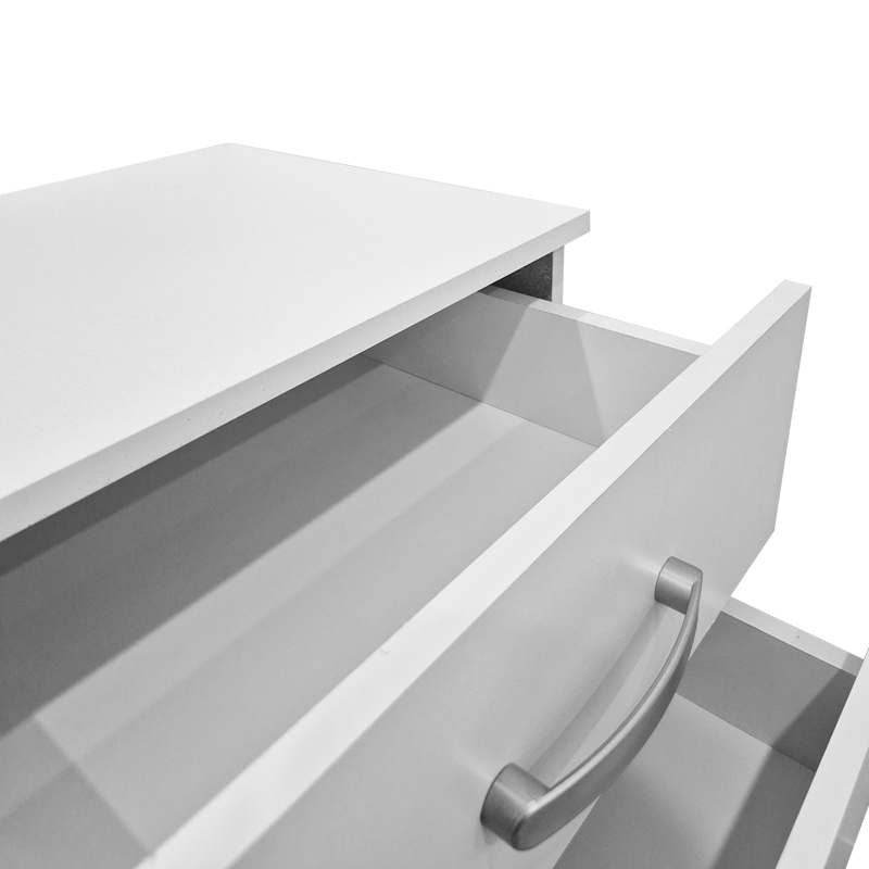 Κομοδίνο Athos pakoworld σε λευκή απόχρωση 48x40x41.5εκ