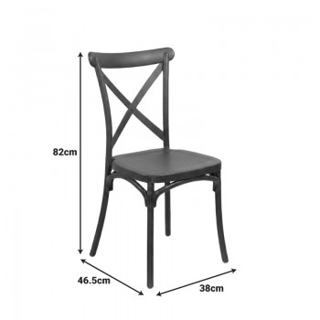 Καρέκλα Crossie pakoworld στοιβαζόμενη pp σε σκούρο πράσινο απόχρωση 38x46.5x82εκ