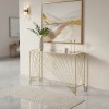 Κονσόλα Gioni Inart χρυσό μέταλλο 110x30x75εκ