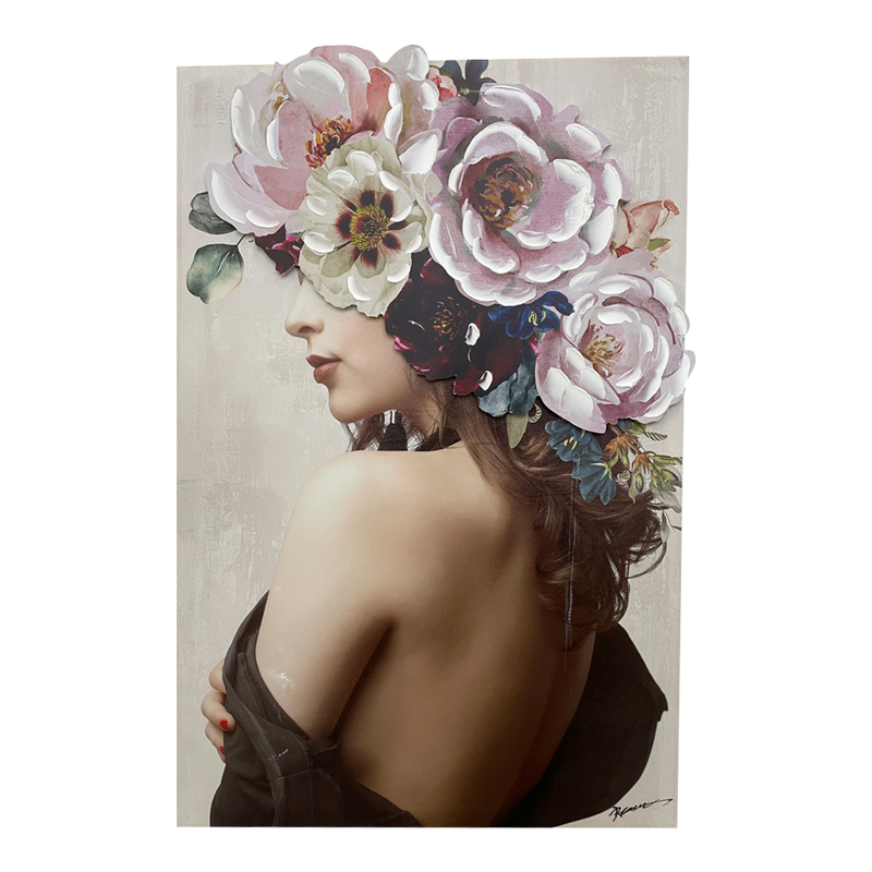 Πίνακας σε καμβά Bezira 3D Inart 60x3x90εκ