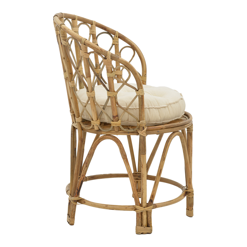 Πολυθρόνα Rostan Inart φυσικό rattan με μαξιλάρι 51x50x80εκ