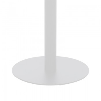 Βάση τραπεζιού bar Closet pakoworld μεταλλική λευκή-μαύρη Φ40x108εκ