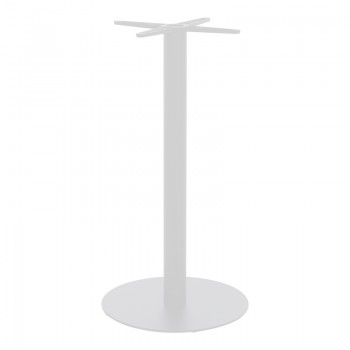 Βάση τραπεζιού bar Closet pakoworld μεταλλική λευκή-μαύρη Φ40x108εκ