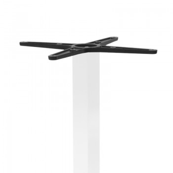 Βάση τραπεζιού bar Stofan pakoworld μεταλλική λευκή-μαύρη 45x45x108εκ