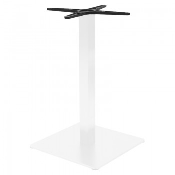Βάση τραπεζιού bar Stofan pakoworld μεταλλική λευκή-μαύρη 45x45x108εκ