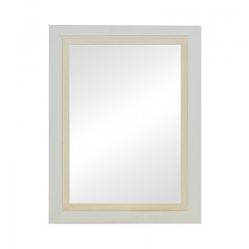 Καθρέπτης Joliene Inart mdf σε λευκή αντικέ-φυσική απόχρωση 60x80x2.1εκ