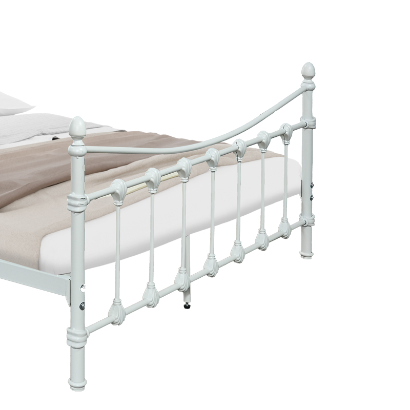 Κρεβάτι Beowulf pakoworld λευκό μεταλλικό 140x190εκ