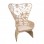 Πολυθρόνα Jake Inart με μπεζ μαξιλάρι-φυσικό rattan 110x86x145εκ