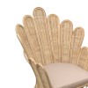 Πολυθρόνα Fragia Inart με μπεζ μαξιλάρι-φυσικό rattan 85x96x120εκ
