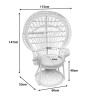 Πολυθρόνα Dorothy Inart με μπεζ μαξιλάρι-φυσικό rattan 115x53x147εκ