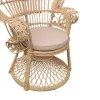 Πολυθρόνα Dorothy Inart με μπεζ μαξιλάρι-φυσικό rattan 115x53x147εκ