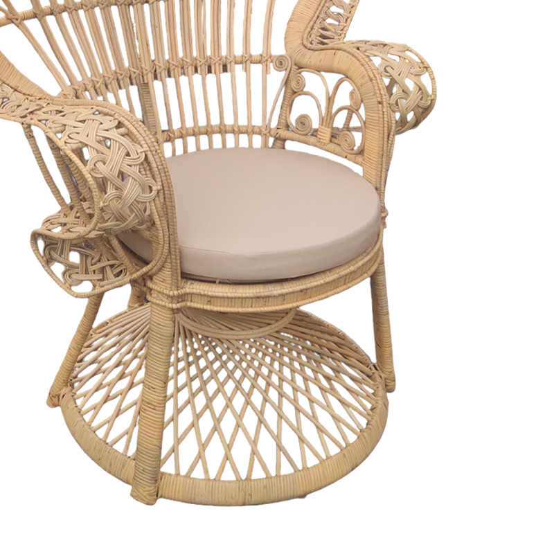 Πολυθρόνα Dorothy Inart με μπεζ μαξιλάρι-φυσικό rattan 115x53x147εκ