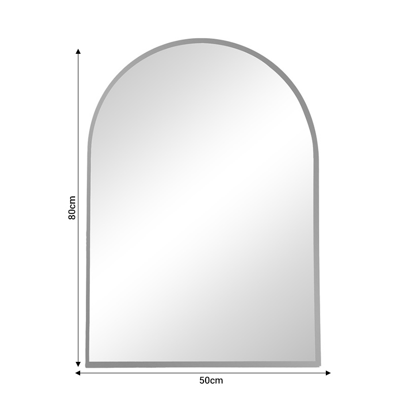 Καθρέπτης Mirrory pakoworld ασημί αλουμίνιο 50x2.5x80εκ