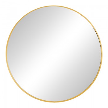 Καθρέπτης Emmett pakoworld χρυσό αλουμίνιο Φ80x2.5εκ