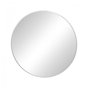 Καθρέπτης Nhaos pakoworld ασημί αλουμίνιο Φ60x2.5εκ