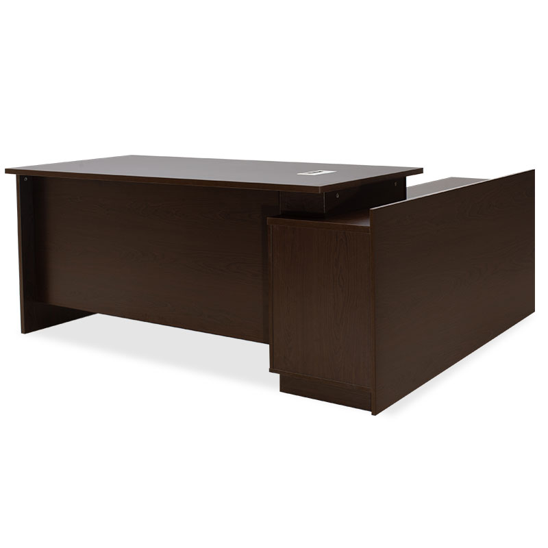 Γραφείο εργασίας επαγγελματικό Amazon pakoworld αριστερή γωνία χρώμα καρυδί 180x160x76εκ