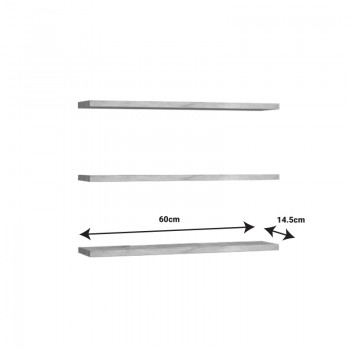 Ραφιέρα τοίχου Edna pakoworld μελαμίνη σε φυσική απόχρωση 60x14.5x1.8εκ