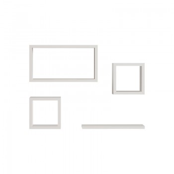 Ραφιέρα Babine pakoworld μελαμίνη σε λευκή απόχρωση 84x15x44εκ