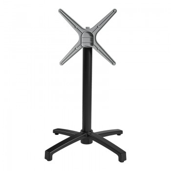 Βάση τραπεζιού Levo pakoworld μεταλλική σε μαύρη απόχρωση 69x69x73εκ