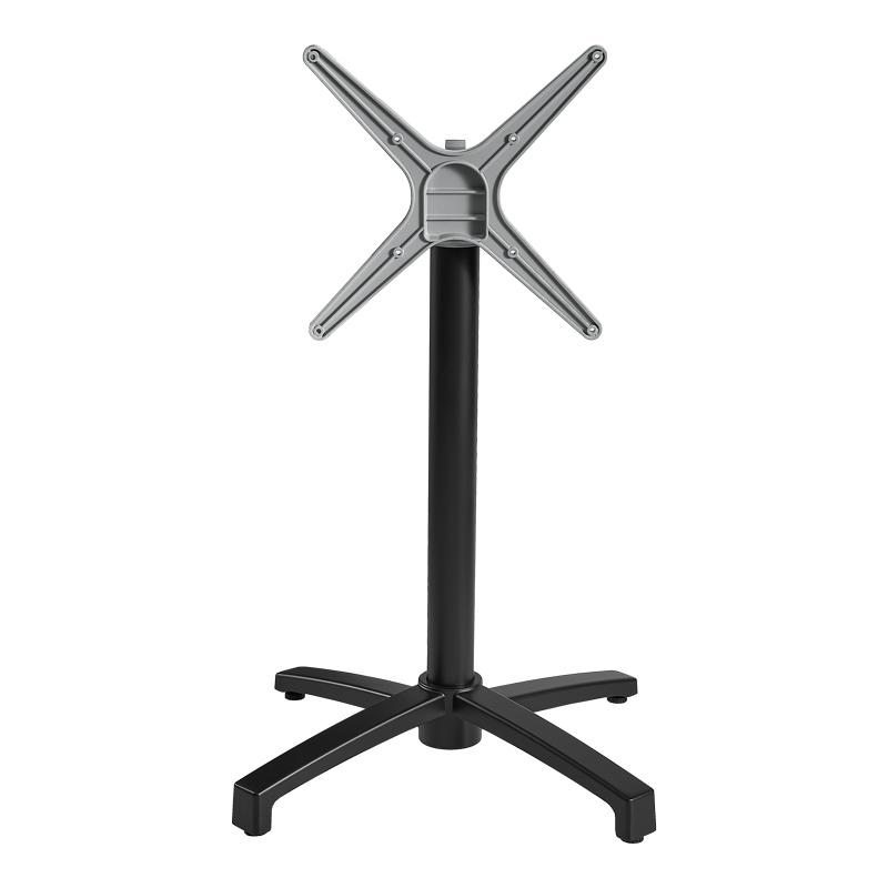 Βάση τραπεζιού Levo pakoworld μεταλλική σε μαύρη απόχρωση 69x69x73εκ