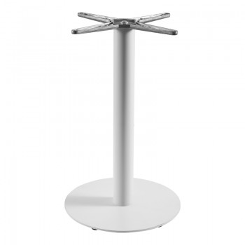 Βάση τραπεζιού Jefry pakoworld μεταλλική σε λευκή απόχρωση Φ48x73εκ