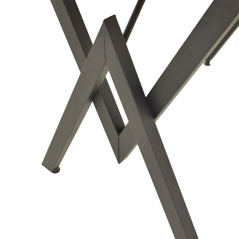 Τραπέζι Vertex pakoworld μαυρο εφέ μαρμάρου με μαύρα μεταλλικά πόδια 110x70x72εκ